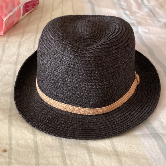 Grey fedora hat straw - Picture 2 of 8